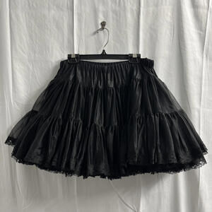 Vintage Sam’s Black Petticoat Skirt Large Made In USA Rockabilly Crinoline Skirt